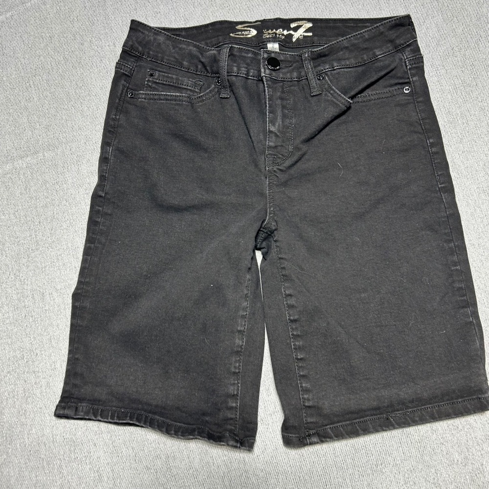 Seven7 Bermuda Shorts Womens Size 8 Blue Black Denim 3 Pair Bundle Jorts - Picture 7 of 16